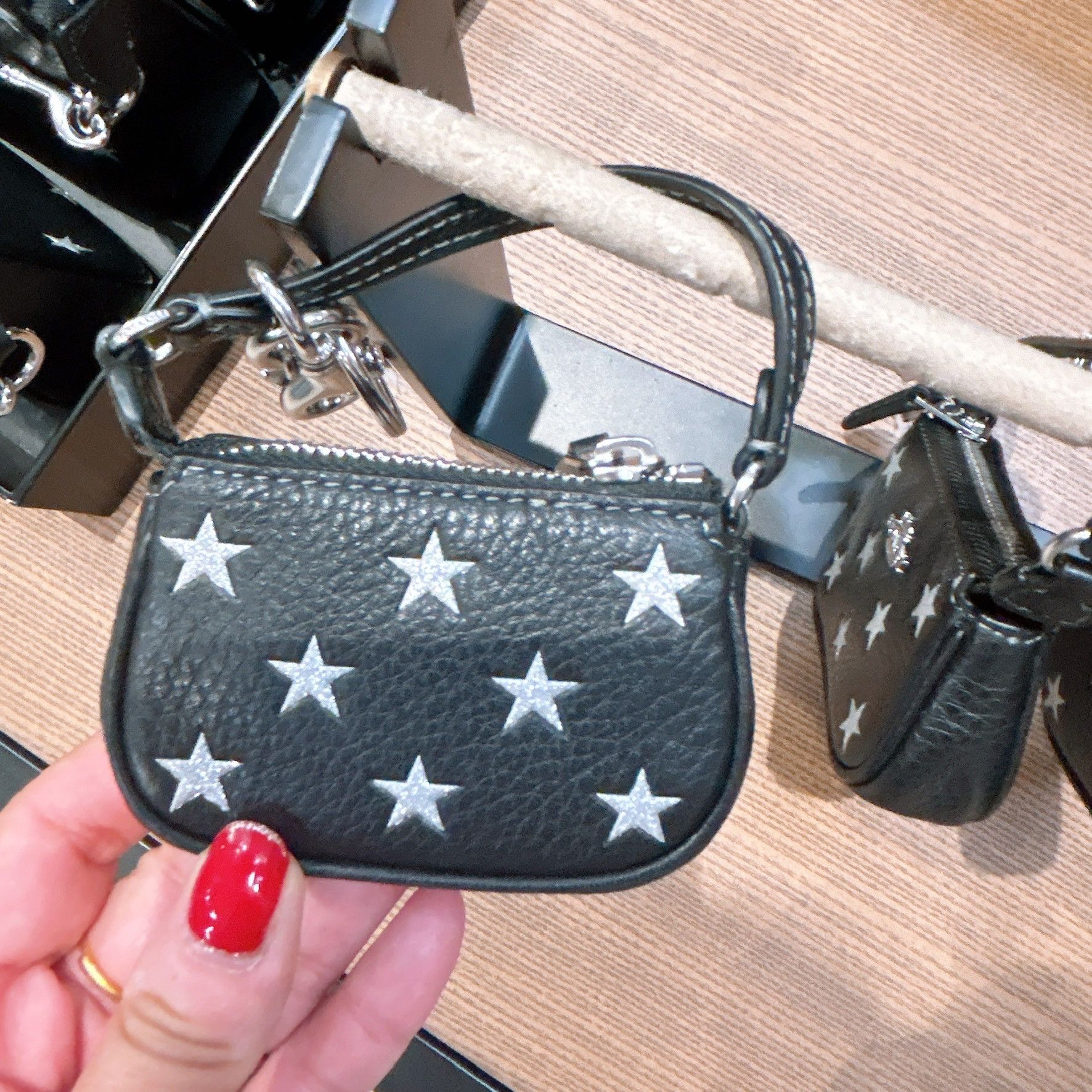 Coach Mini Nolita Bag Charm With Star Print CW542 Size ONE SIZE - 2 Thumbnail