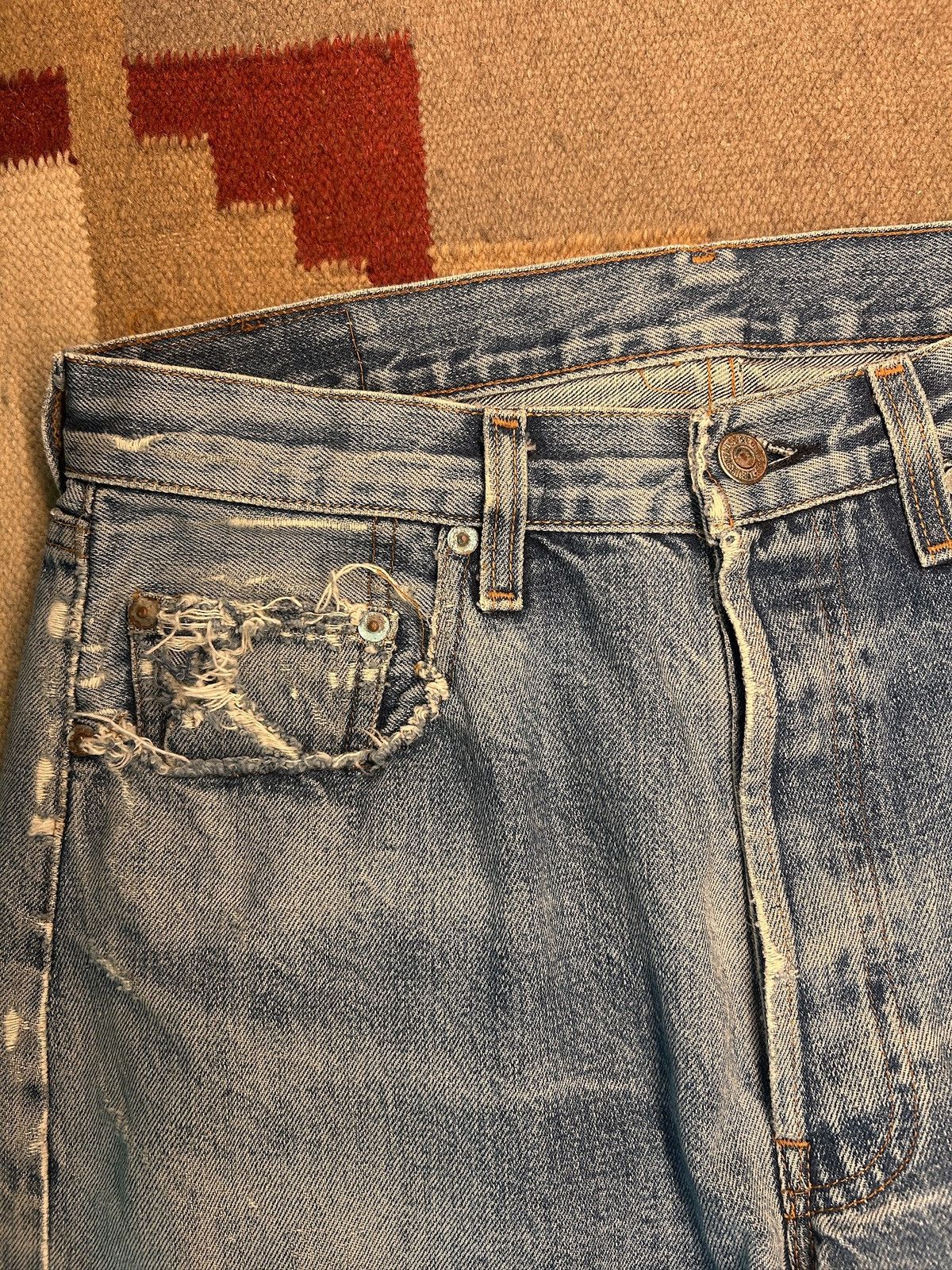 Levi's Vintage Clothing Levi’s Vintage Big E Shorts 90s LVC Denim Shorts Size US 30 / EU 46 - 5 Thumbnail