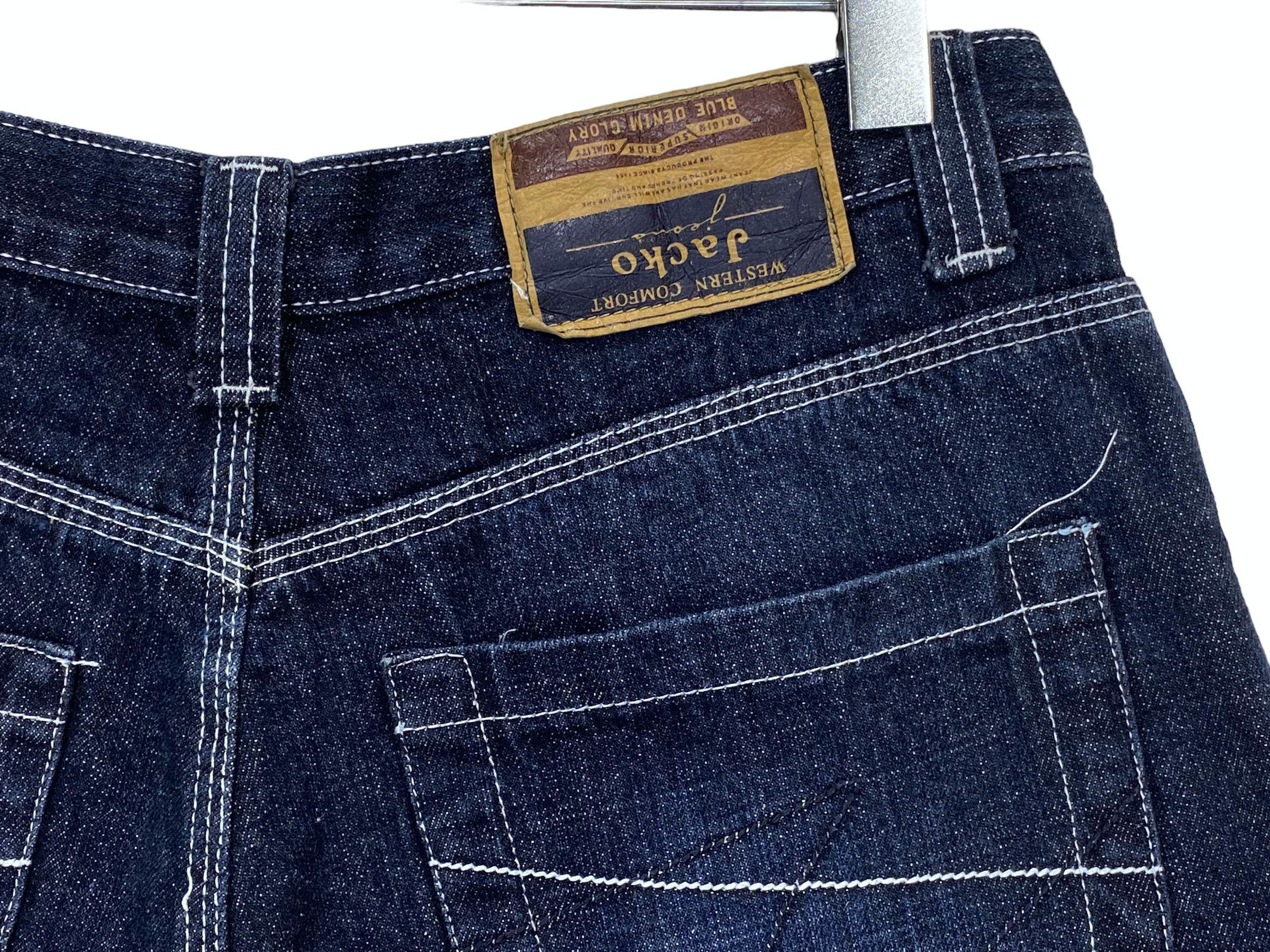 Japanese Brand Jacko Acid Wash Baggy Jeans Hip Hop Denim Size US 31 - 11 Thumbnail
