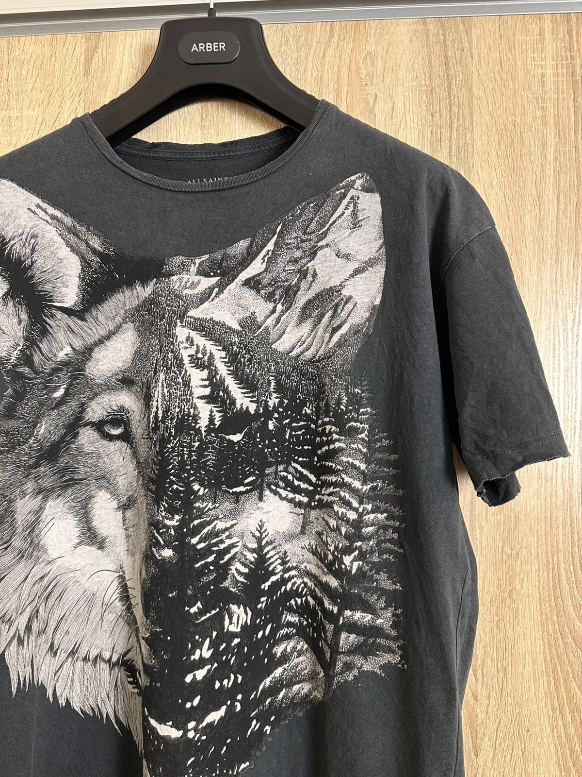 Allsaints 🔥 Allsaints Wolf Print Oversized Fit T Shirt Vintage Art Y2K Size US L / EU 52-54 / 3 - 2 Thumbnail