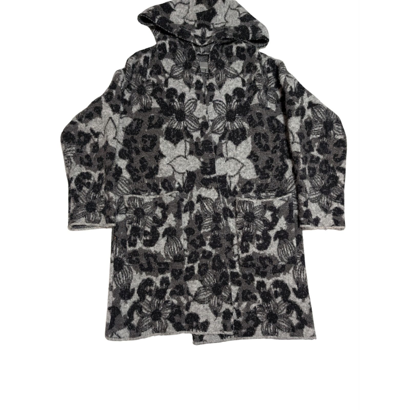Anthropologie Anthropologie Maribeth Floral Hooded Cardigan Grey Women’s M Size M / US 6-8 / IT 42-44 - 5 Thumbnail