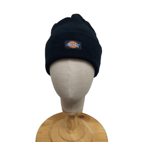 💥 Dickes center logo patch black on black beanie hat