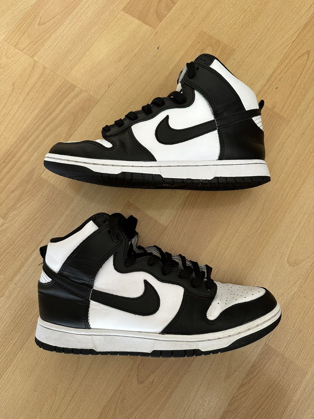 image of Hype x Nike Dunk High Panda Size 9 Shoes in Black, Men's