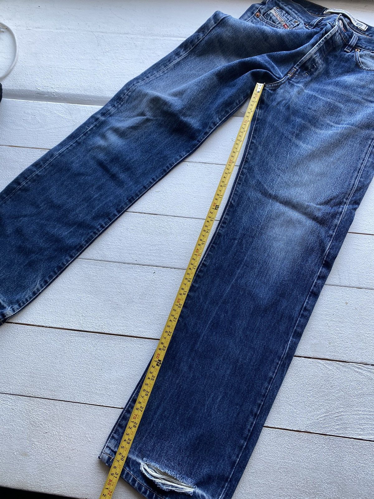 Diesel 🔥OPIUM Diesel Distressed OG Blue Denim Punk GOTHIC Jeans 💲 Size US 31 - 10 Thumbnail