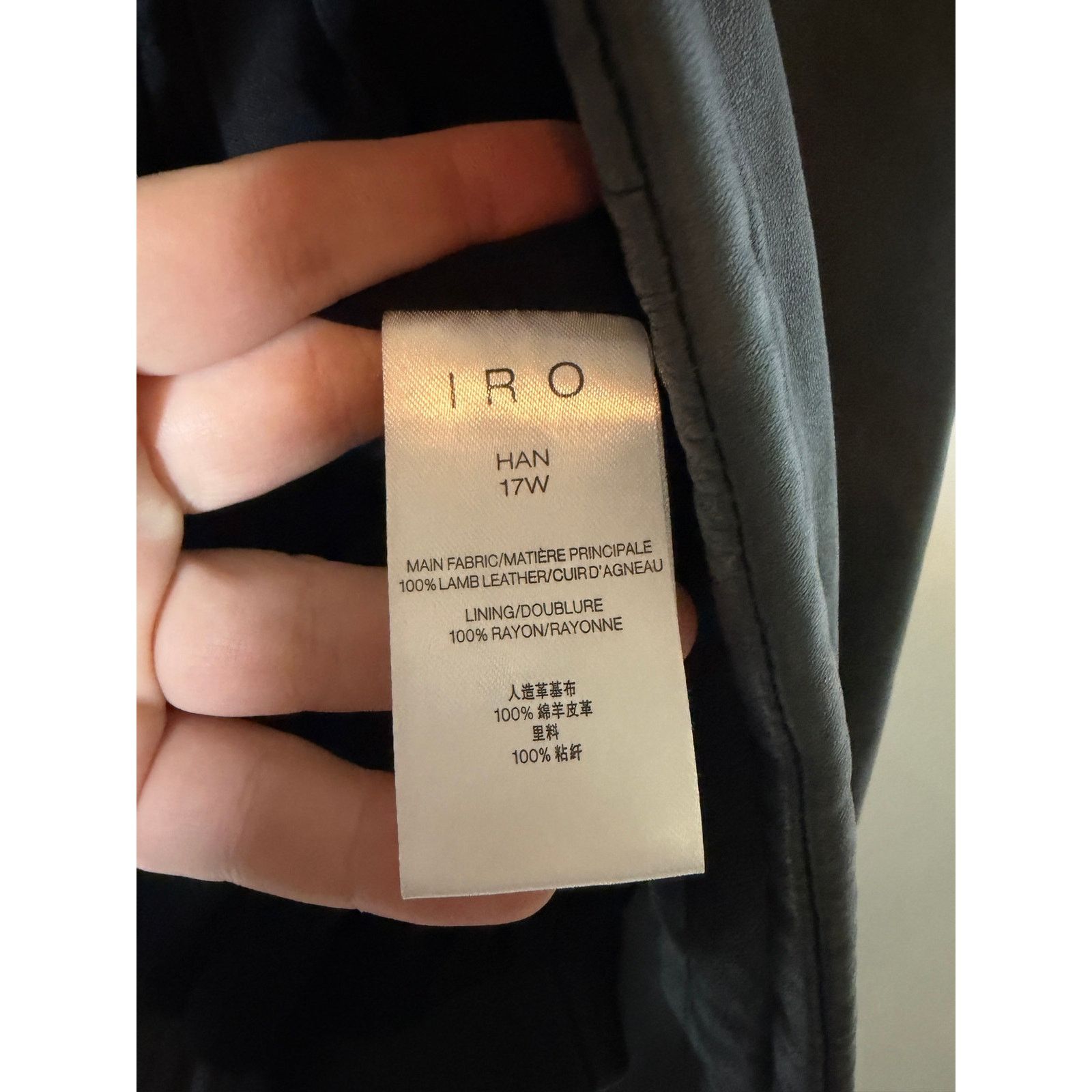 Iro IRO Han 100% Lamb Moto Leather Jacket sz FR 38 US 6 Size M / US 6-8 / IT 42-44 - 8 Thumbnail