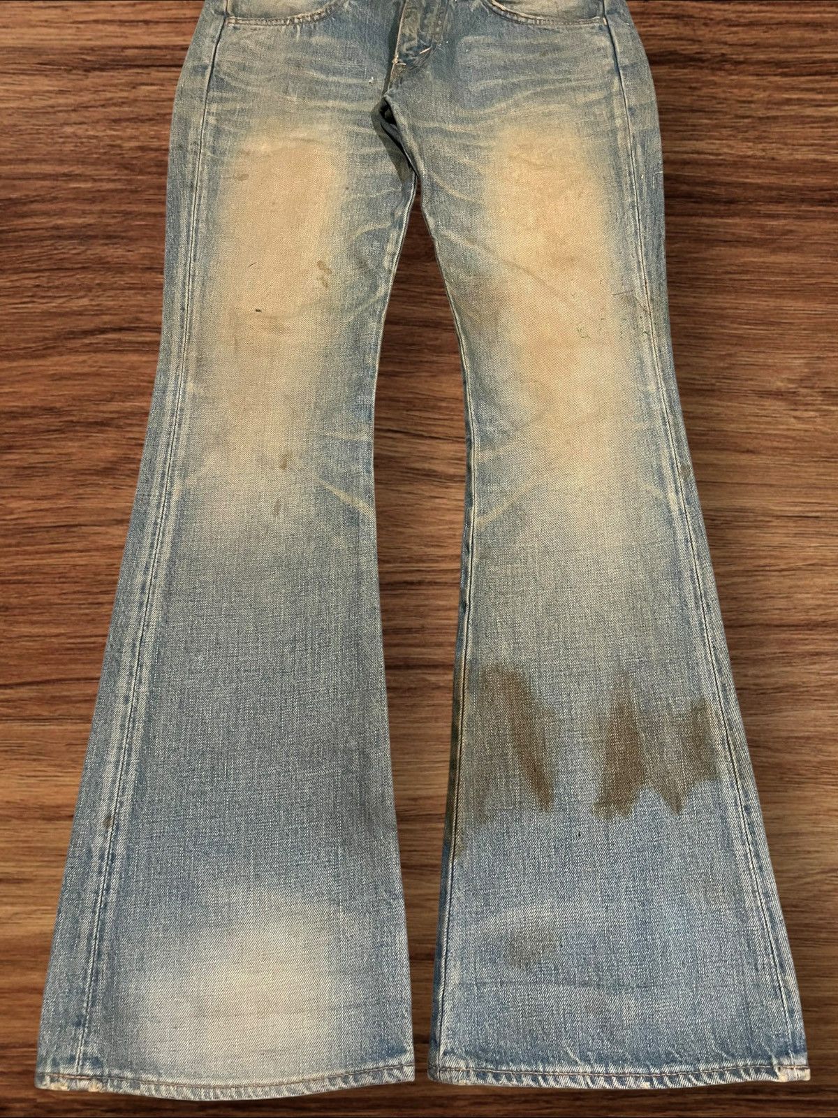 Undercover Led Rechwe Fragment Design Mud Washed Thunder Flare Jeans Size US 30 / EU 46 - 8 Thumbnail