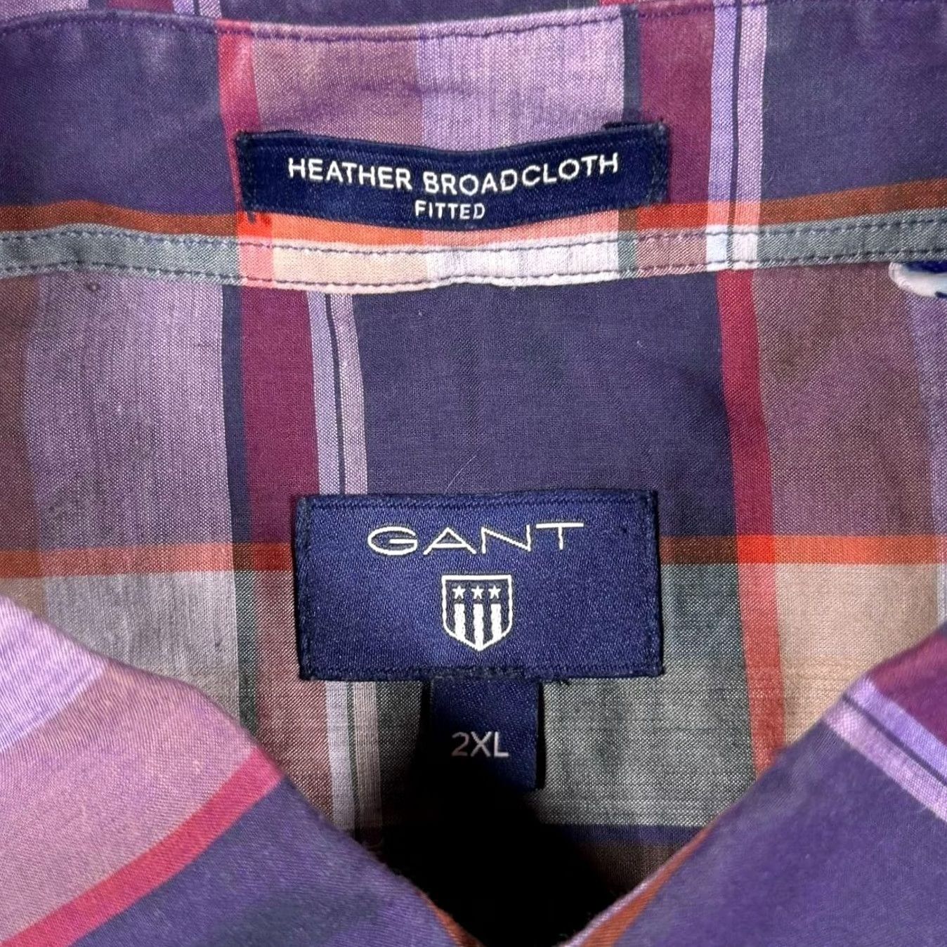 Gant GANT Shirt XXL Button-Down Heather Broadcloth Fitted Multi Check Long Sleeve Button-Up Mens Size US XXL / EU 58 / 5 - 3 Thumbnail