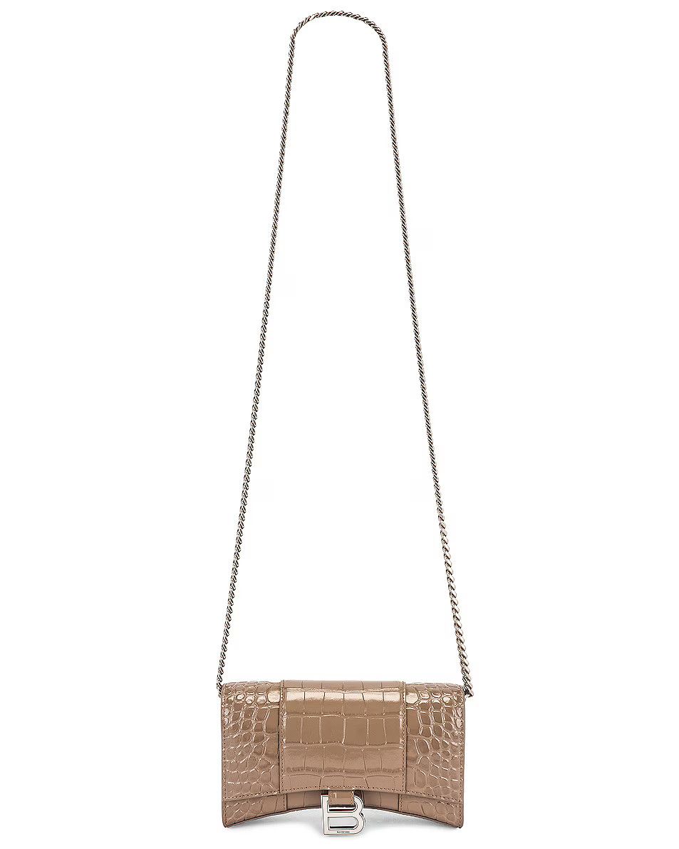 Balenciaga o1bcso1str0924 Size: OS / Hourglass Wallet Chain Crocodile Size ONE SIZE - 5 Thumbnail