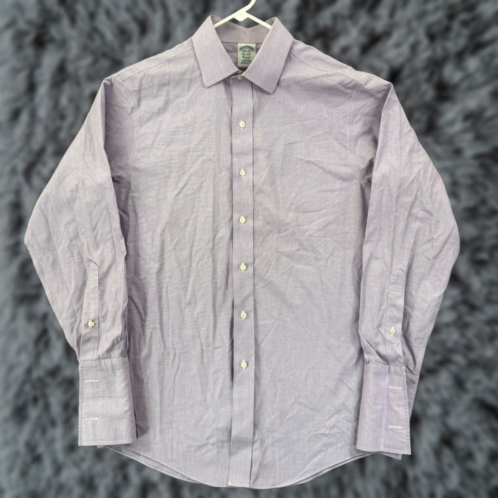 Brooks Brothers Brooks Brothers Shirt Men Medium Oxford Non Iron Supima Barrel Cuff Classic blue long sleeve button-up dress shirt Size US M / EU 48-50 / 2 - 1 Thumbnail