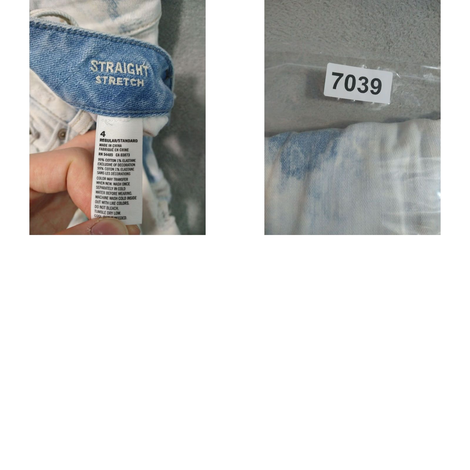 American Eagle Outfitters American Eagle Jeans Womens 4 Denim Blue Straight Stretch Distressed Acid Wash Size 27" / US 4 / IT 40 - 8 Thumbnail