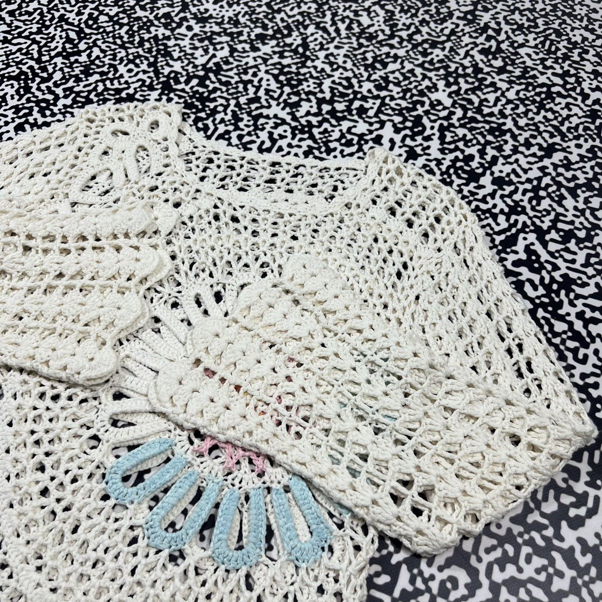 Vintage Vintage Y2K Mesh Knitted Sweater Japanese Flower Style Size M / US 6-8 / IT 42-44 - 9 Thumbnail