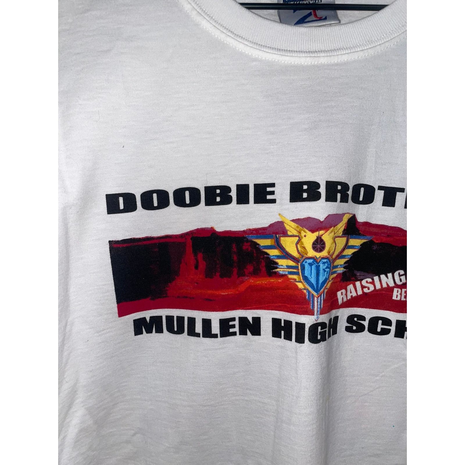 Jerzees 90s Doobie Brothers Benefit Concert White Graphic Band Shirt Size US XL / EU 56 / 4 - 3 Thumbnail
