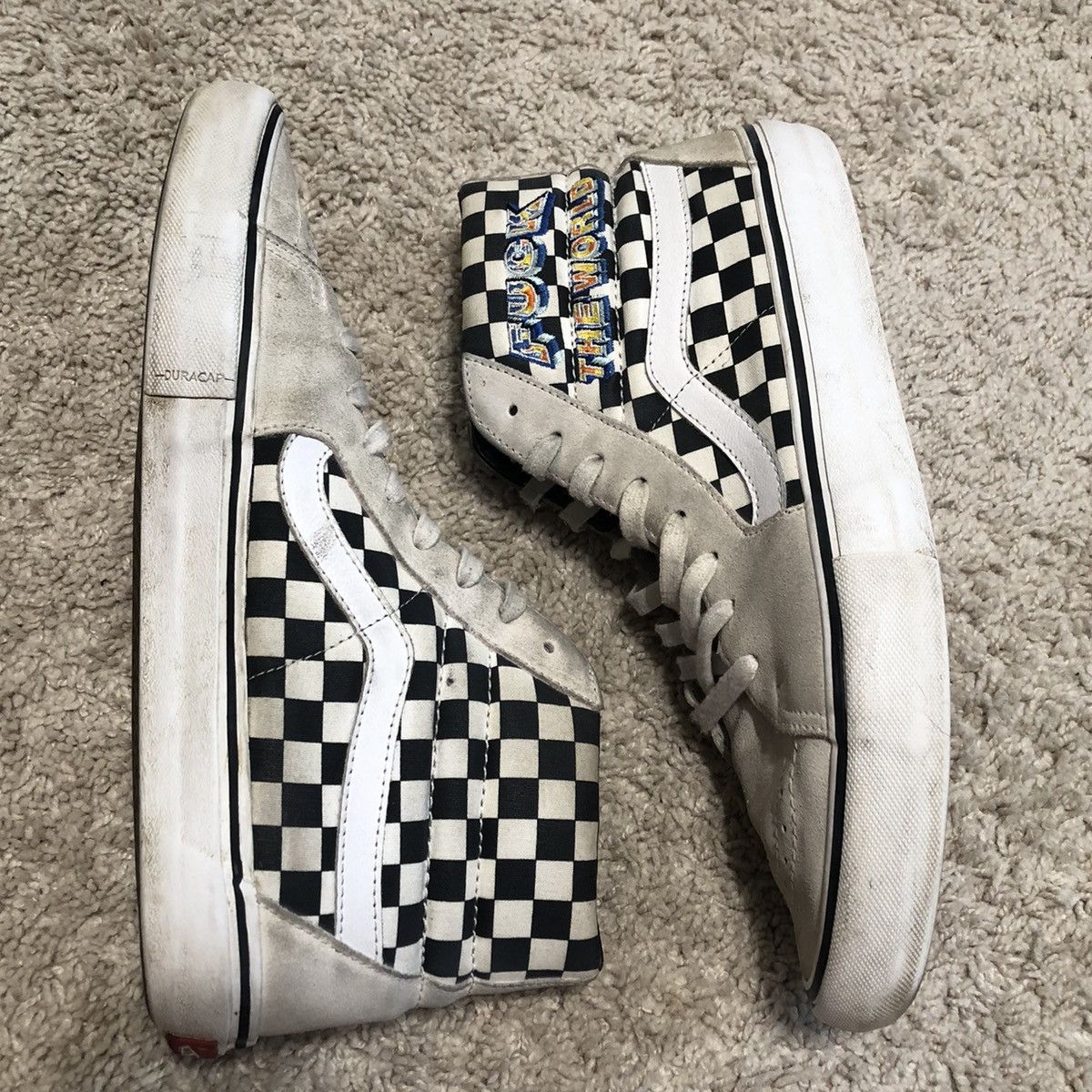 Supreme × Vans Supreme x Vans FTW Fuck the World Sk8-Hi Worn Size US 12 / EU 45 - 2 Thumbnail
