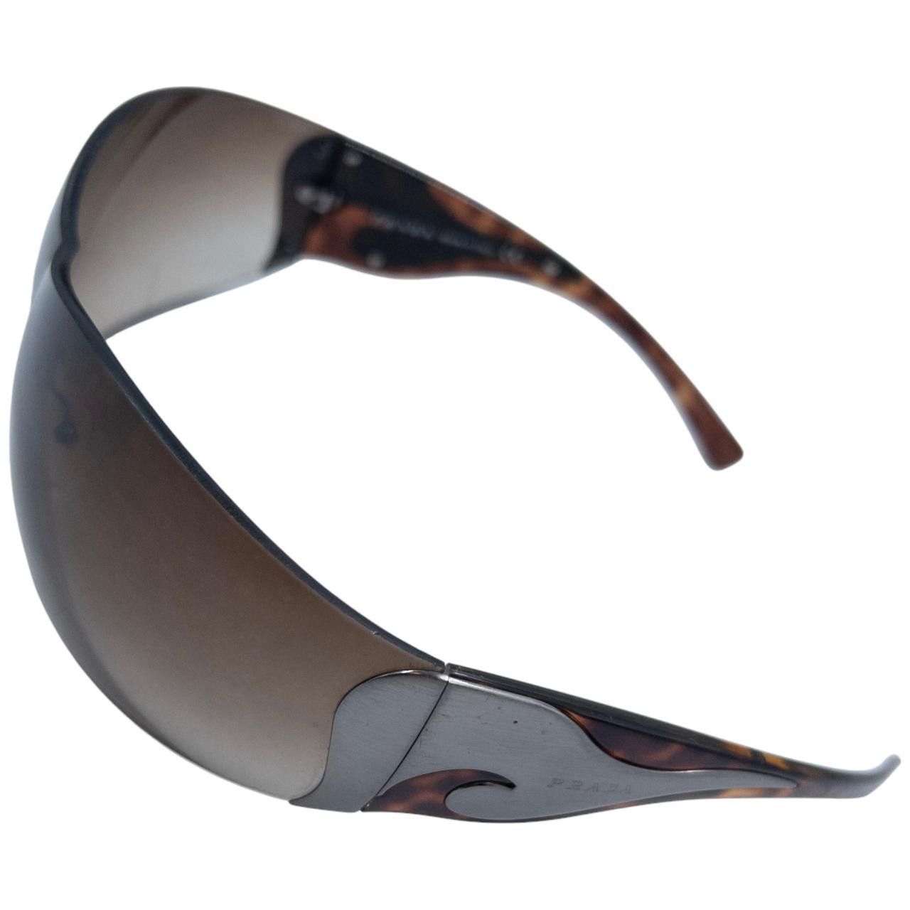 Prada Vintage Prada Tortoise Shell Swirl Sunglasses Size ONE SIZE - 5 Thumbnail