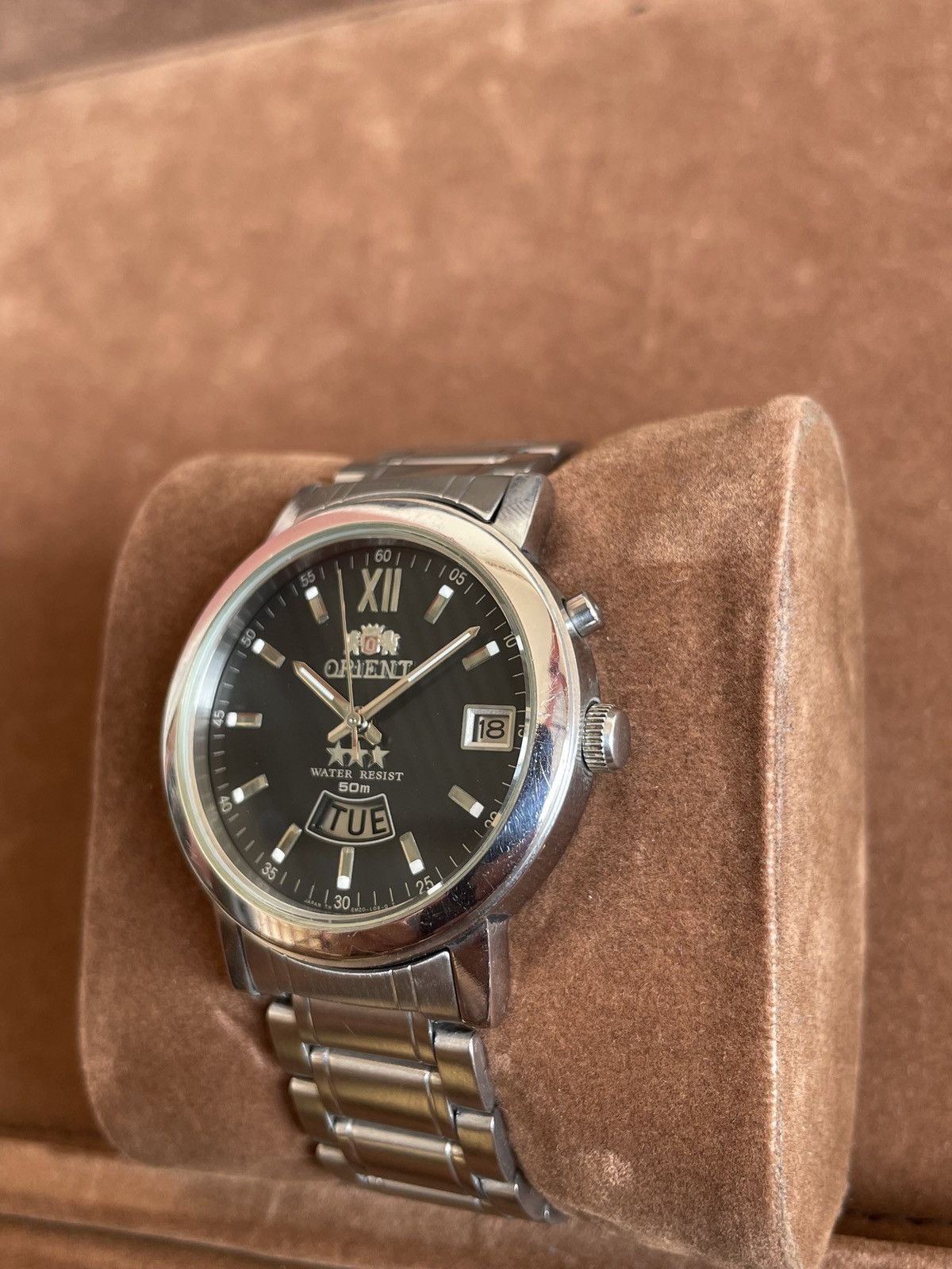 Orient Orient Three Star Black Dial Size 38 - 2 Thumbnail