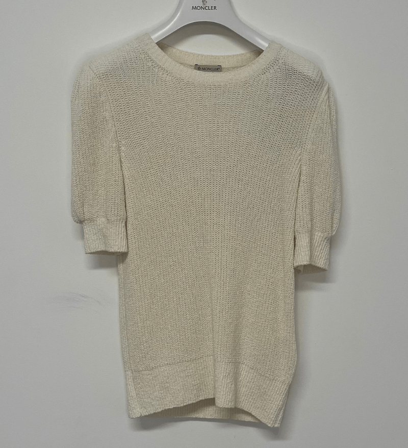 image of Moncler Girocollo Tricot in Cream, Women's (Size Small)