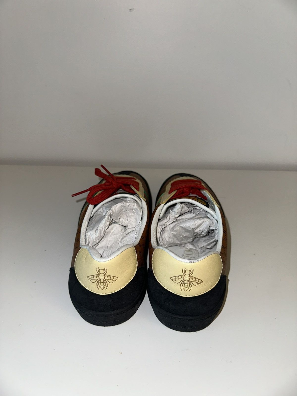 Dapper Dan Gucci x Dapper Dan G74 GG Signature Sneaker Brown Leather Size US 9 / EU 42 - 5 Thumbnail