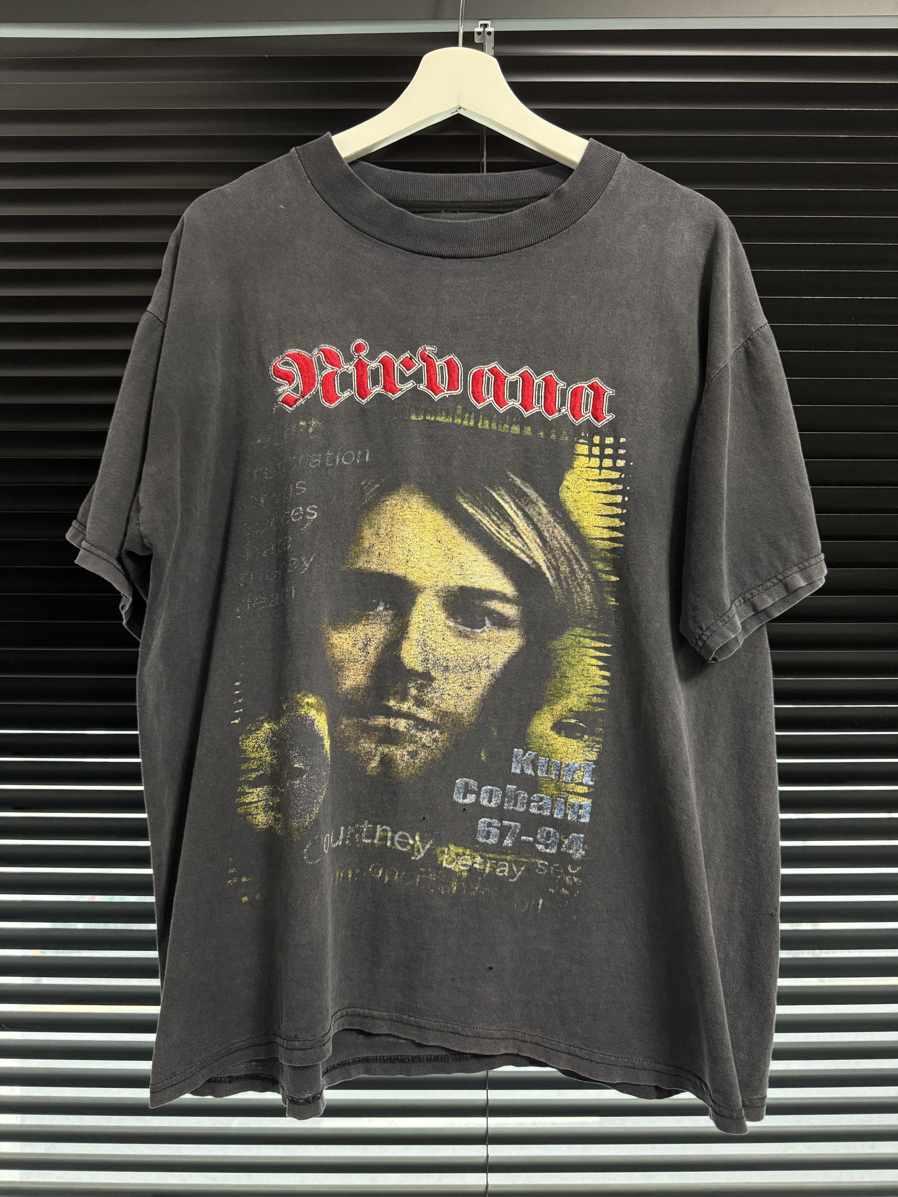 90s Nirvana Kurt Cobain Memorial Mexican Boot Shirt