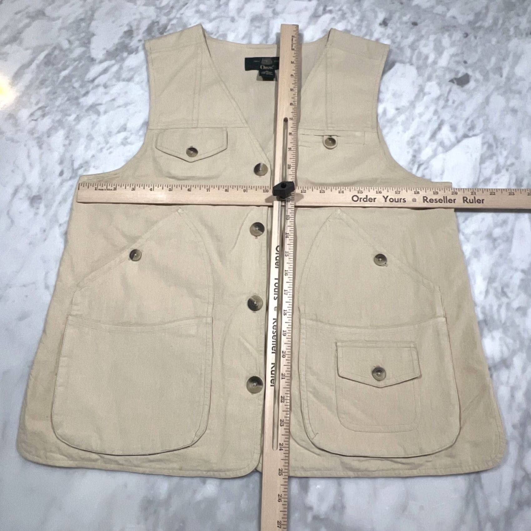 Orvis Orvis Vest Womens M Cotton Lightweight Safari Utility 4 Button Beige Size M / US 6-8 / IT 42-44 - 7 Thumbnail
