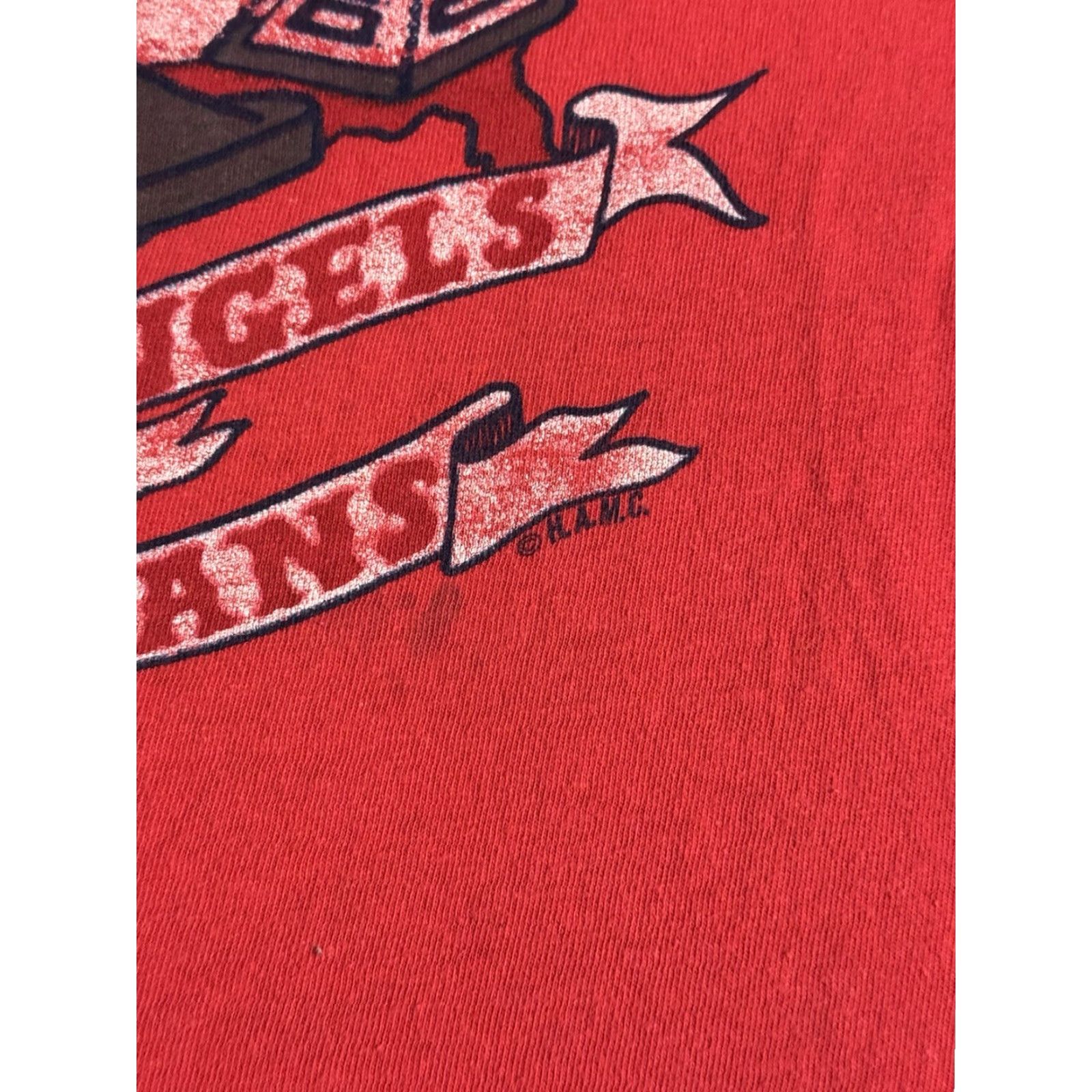 Vintage VINTAGE 80s Hells Angels Are Americans T Shirt Size M Motorcycle Club MC Biker Red Cotton Crew Neck Short Sleeve Logo Graphic Print Men Mens Size US M / EU 48-50 / 2 - 3 Thumbnail