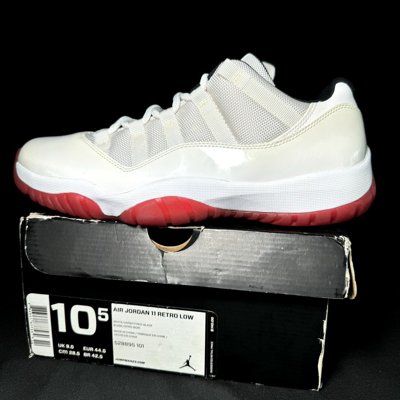 Jordan Brand × Nike Size 10.5 Air Jordan 11 Retro Low Cherry Bottom Men's Shoes Size US 10.5 / EU 43-44 - 9 Thumbnail