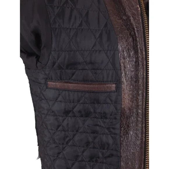 Blackmeans Blackmeans Distressed Leather Jacket Size 4 US Slim Fit M M Size US M / EU 48-50 / 2 - 9 Thumbnail
