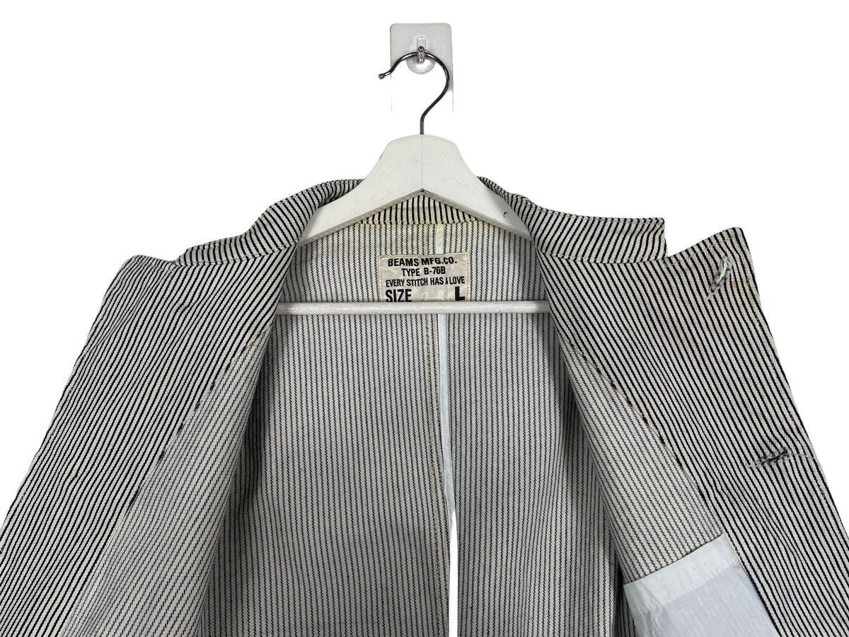 Beams Plus 🔥 BEAMS PWH PRISONER HIKORY STRIPE JACKET Size US L / EU 52-54 / 3 - 11 Thumbnail