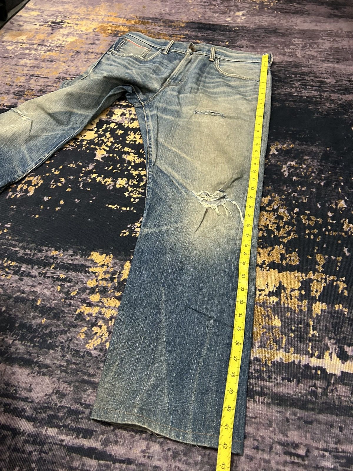 Edwin Vintage Edwin Japan Distressed Buckle Back Selvedge Jeans Size US 36 / EU 52 - 23 Thumbnail