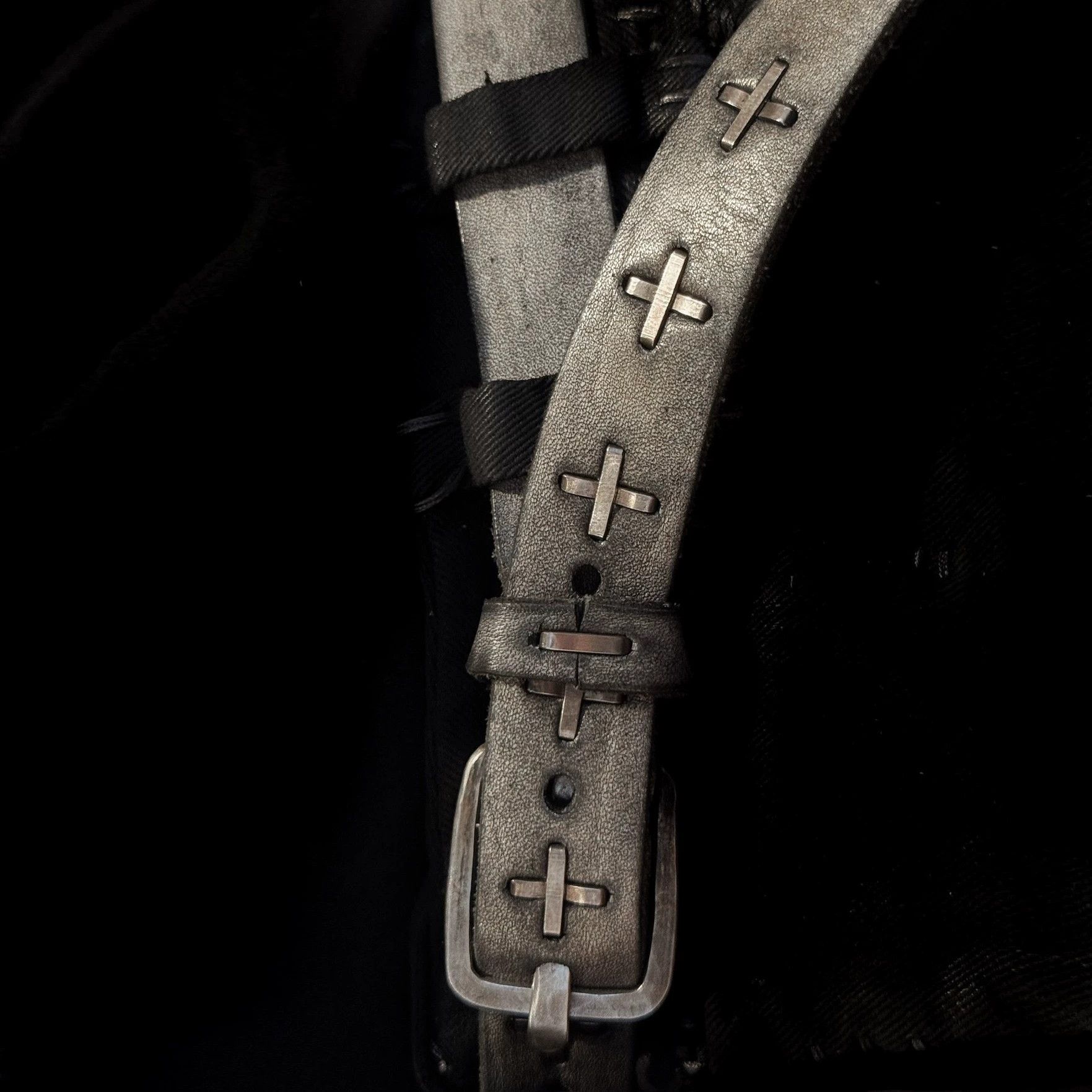 Ma+ M.A+ EQ2C Irregular Dyed Elephant Gray Cross Belt 2.5 M Size ONE SIZE - 9 Thumbnail