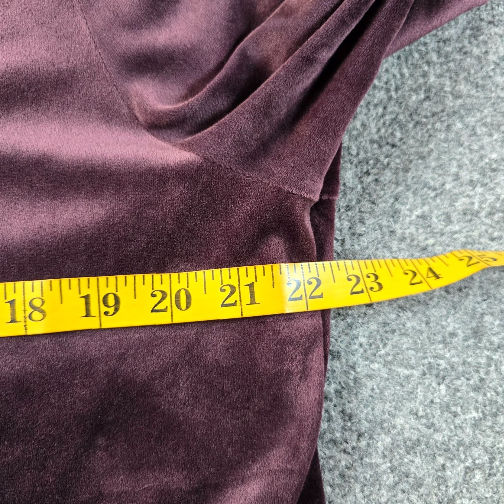 J. Jill J Jill Top Womens Size Large Petite Purple Burgundy Long Sleeve Velour Casual Shirt Blouse Womens Mens? Size L / US 10 / IT 46 - 5 Thumbnail