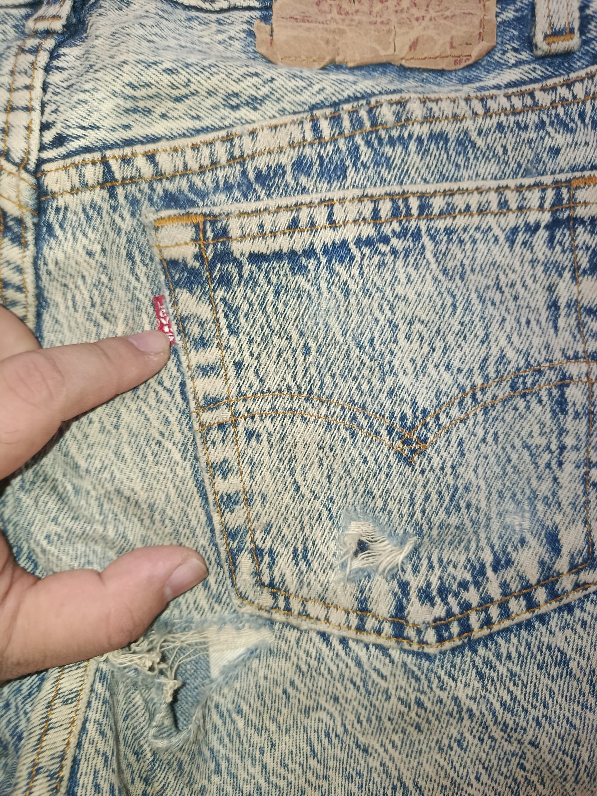 Levi's DISTRESSED LEVIS ACID WASH #522 DENIM Size US 30 / EU 46 - 11 Thumbnail