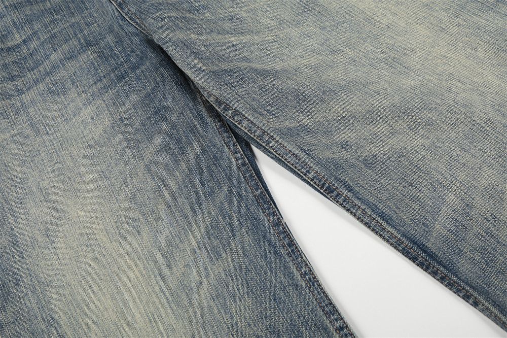 Vintage Men's loose distressed straight vintage washed jeans Size US 32 / EU 48 - 4 Thumbnail