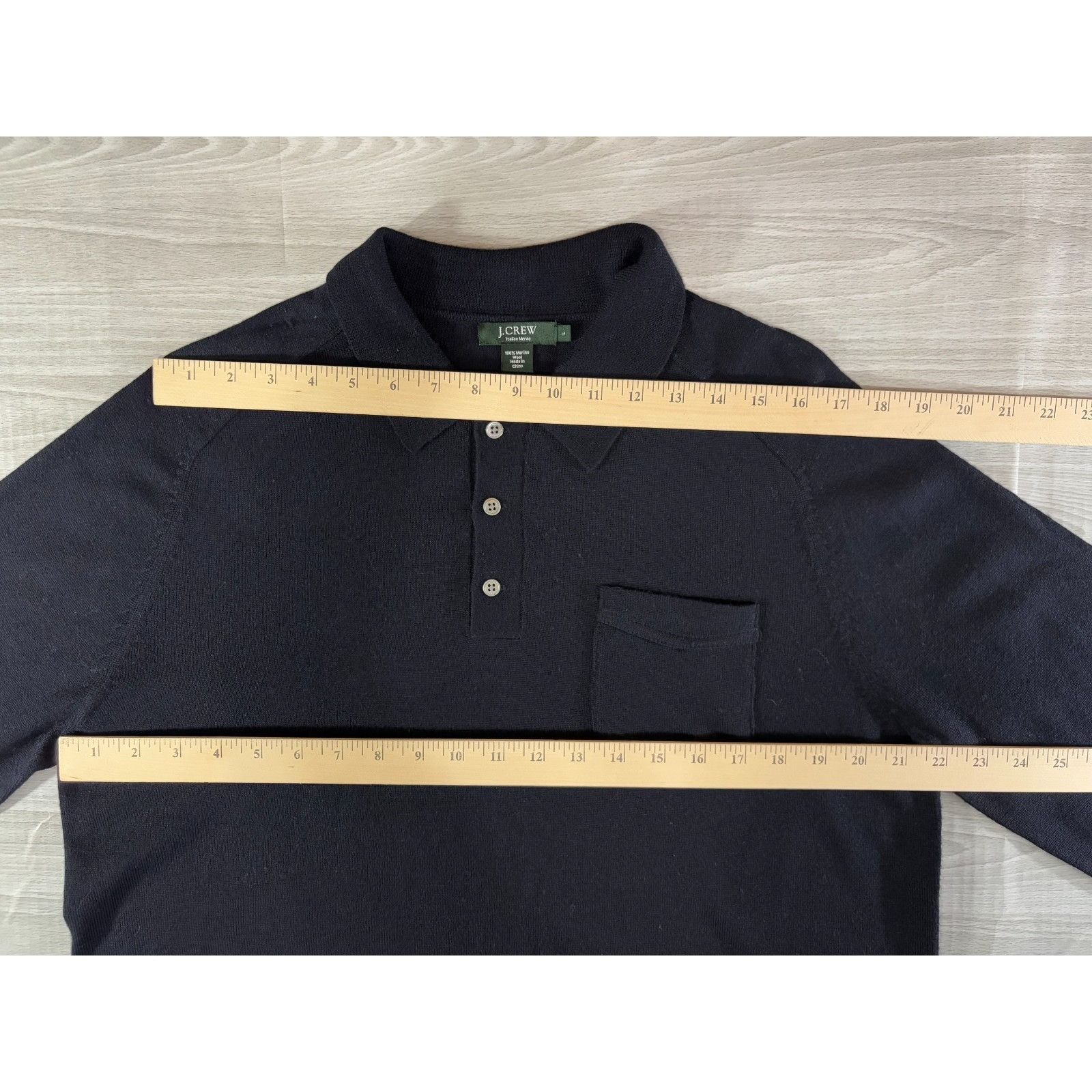 J.Crew J.Crew Merino Wool henley pocket Sweater Polo size L color n Size US L / EU 52-54 / 3 - 5 Thumbnail
