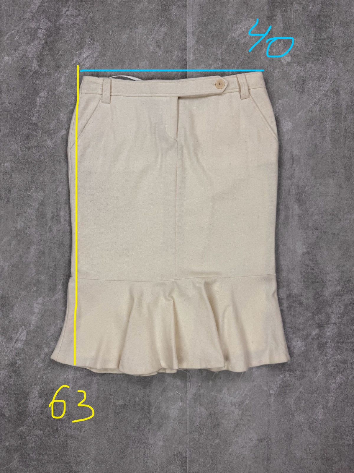 Ted Baker Ted Baker White Wool belated midi skirt British style size 3 Size 29" - 10 Thumbnail