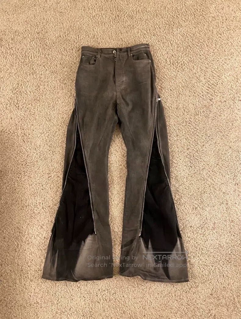 Rick Owens RICK OWENS Heather Grey Zipper Denim Pants Size 30" / US 8 / IT 44 - 1 Thumbnail