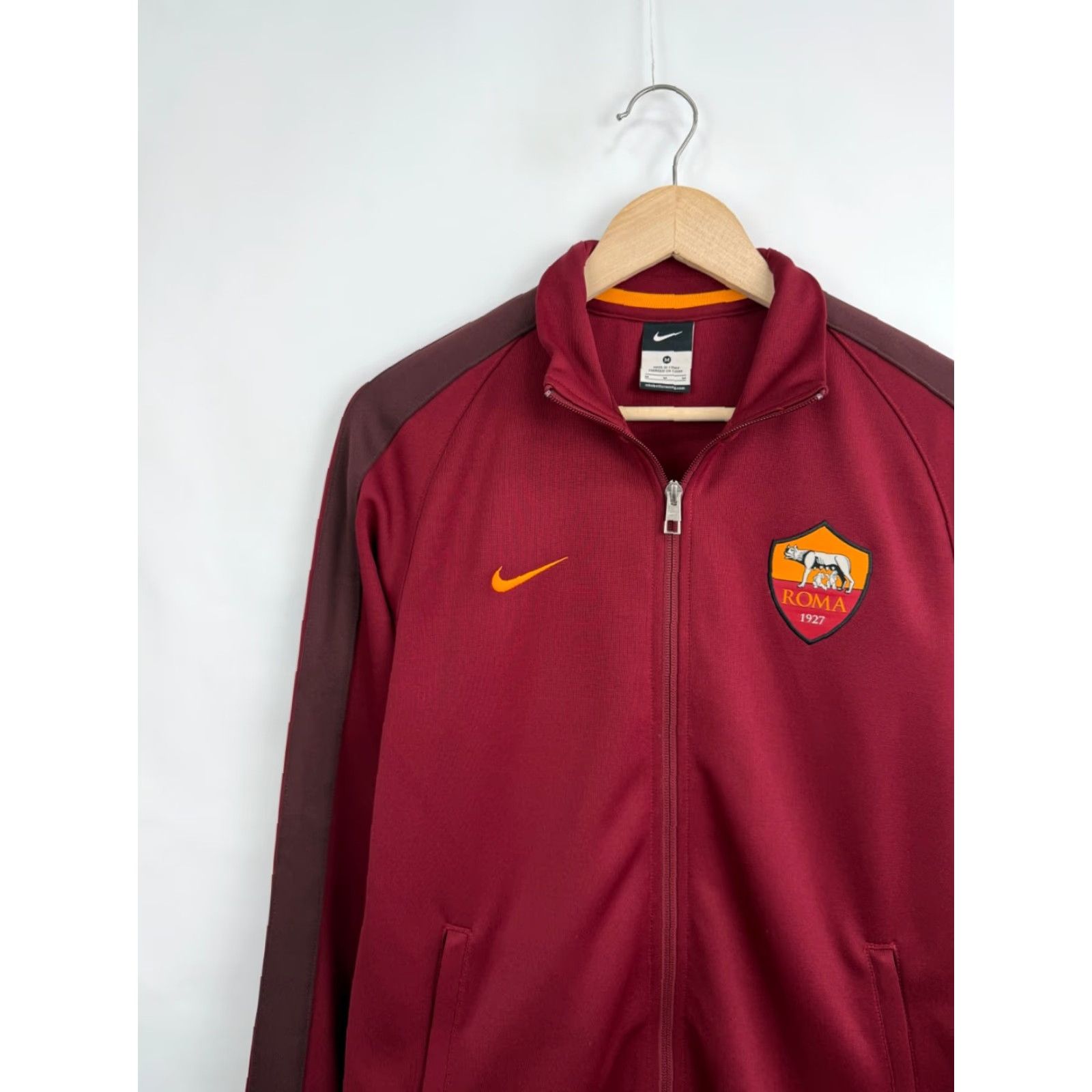 Nike Nike Roma Soccer Jacket M Red Retro Y2K - Men’s Regular Full Zip Front-Delivery Italy Rare Vintage Size US M / EU 48-50 / 2 - 5 Thumbnail