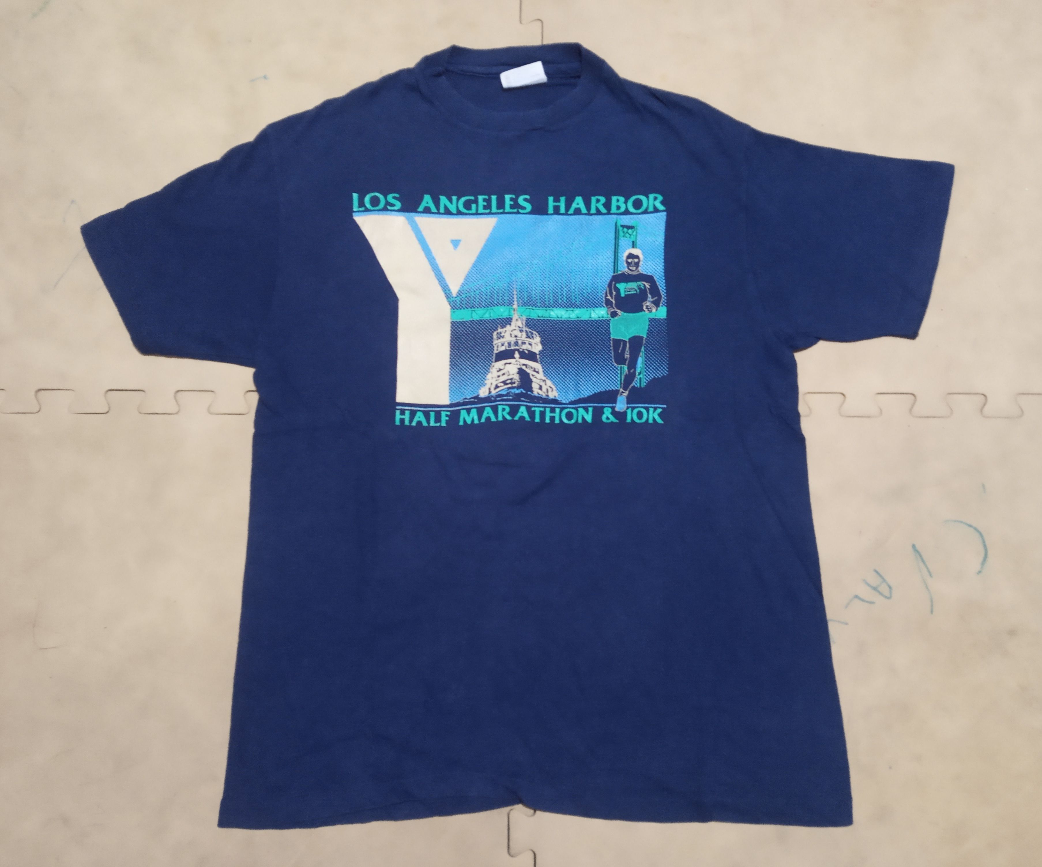 Vintage Los Angeles Harbor Half Marathon & 10K Size US L / EU 52-54 / 3 - 1 Thumbnail
