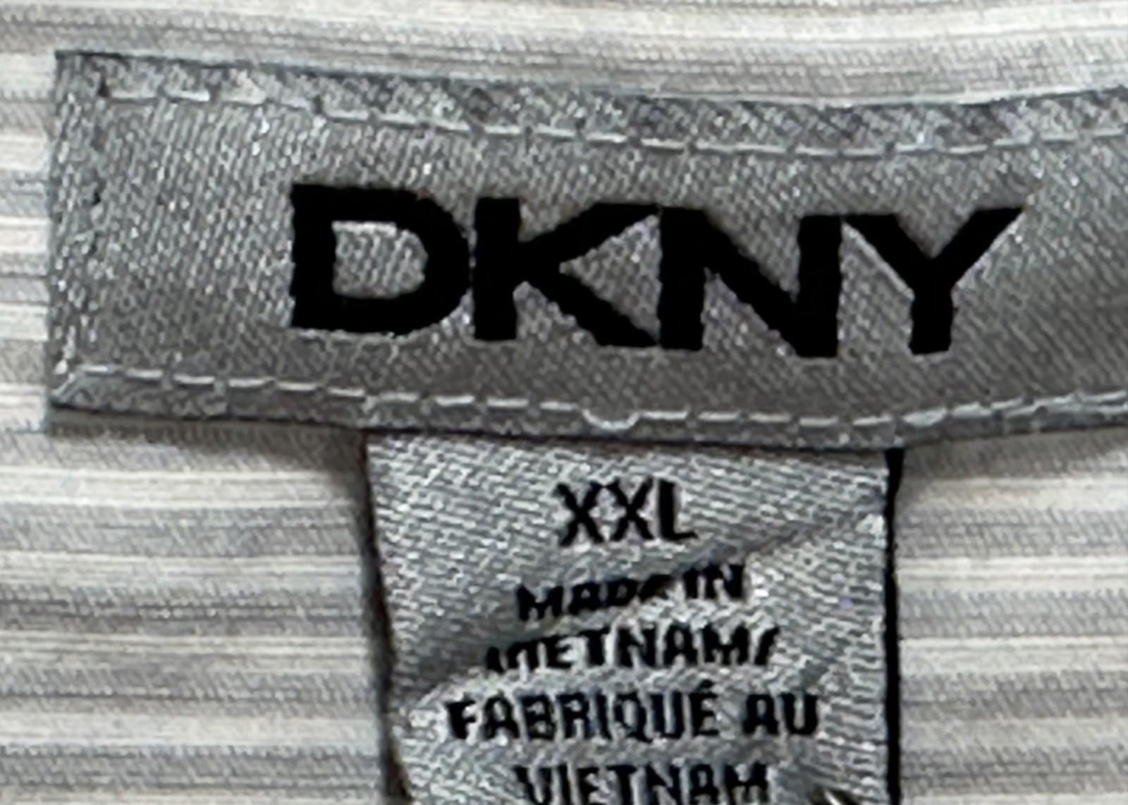DKNY DKNY 100% Cotton Striped Button Up Shirt Gray Mens 2XL Size US XXL / EU 58 / 5 - 7 Thumbnail