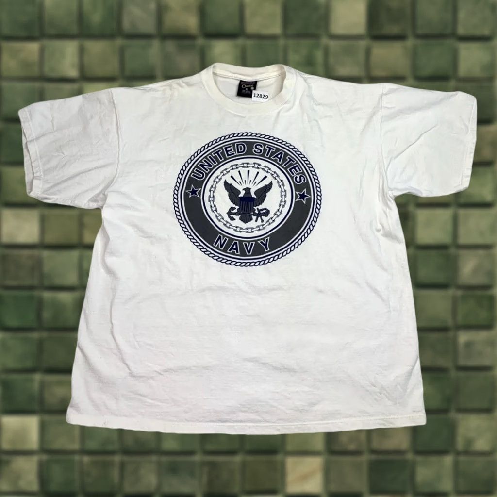 Soffe VINTAGE Soffes Choice USA T-Shirt Graphic Print XL White Men United States Navy 90s Military Shirt Mens Size US XL / EU 56 / 4 - 1 Thumbnail