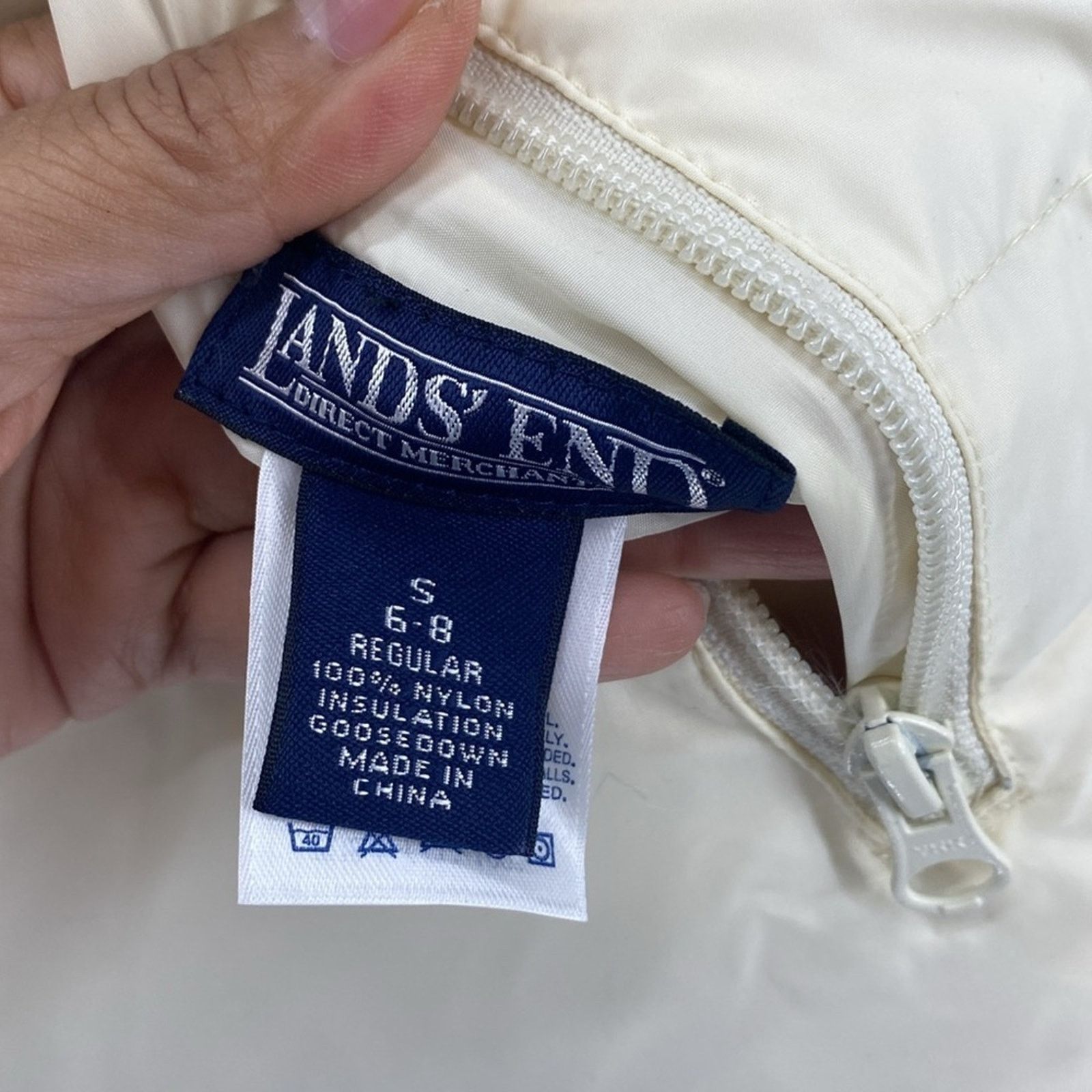 Lands' End Lands End Down filled Vest Reversible Pink White Puffer S Size S / US 4 / IT 40 - 6 Thumbnail