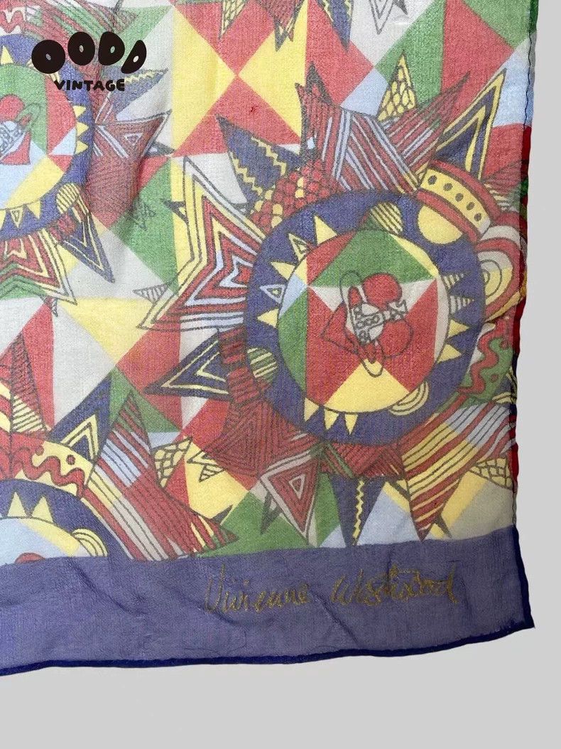 Vivienne Westwood Vivienne Westwood Queen Mother Saturn Love Silk Scarf Size ONE SIZE - 5 Thumbnail