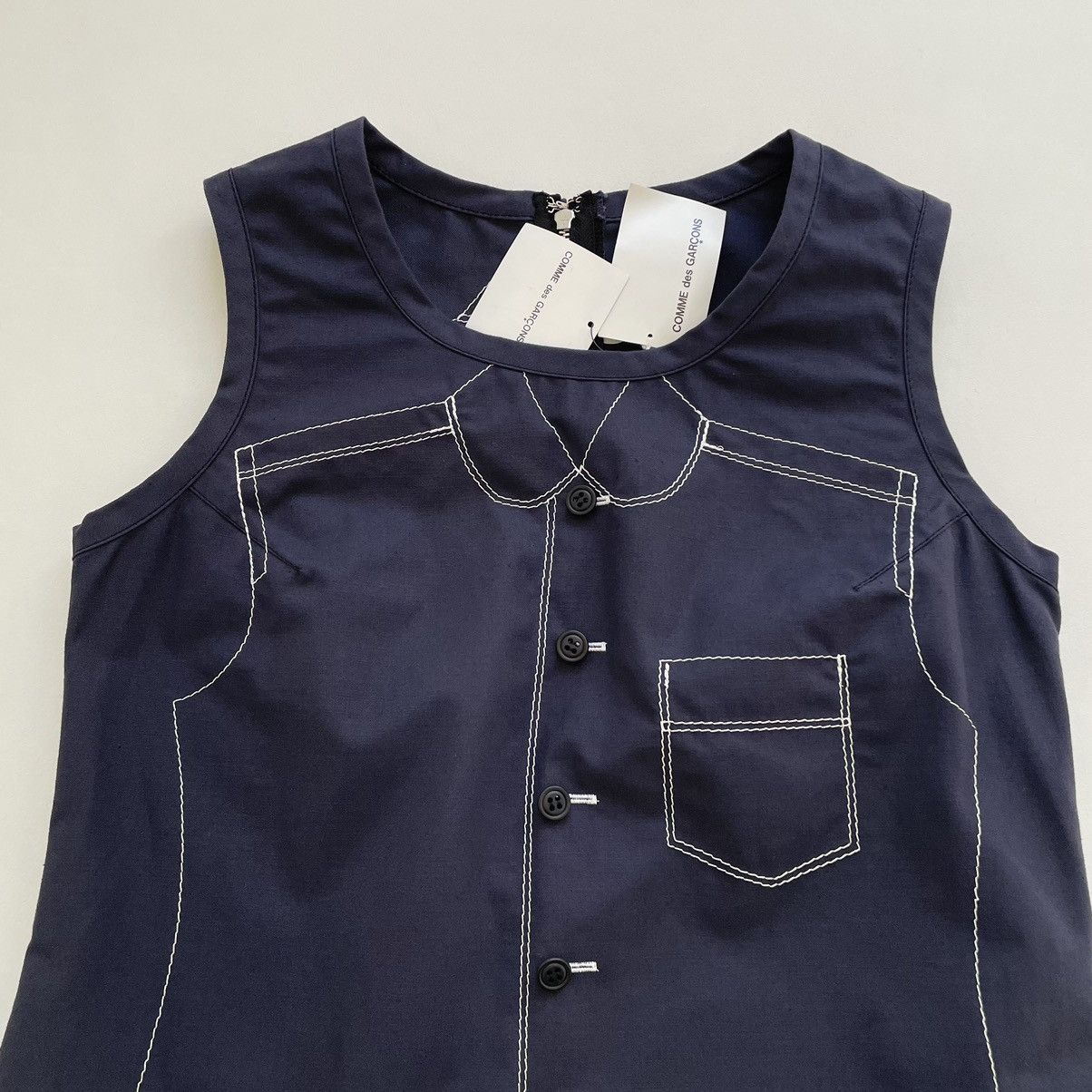 Comme des Garcons S/S 10 ‘Shirt Illusion’ Blouse Top Size S / US 4 / IT 40 - 3 Thumbnail