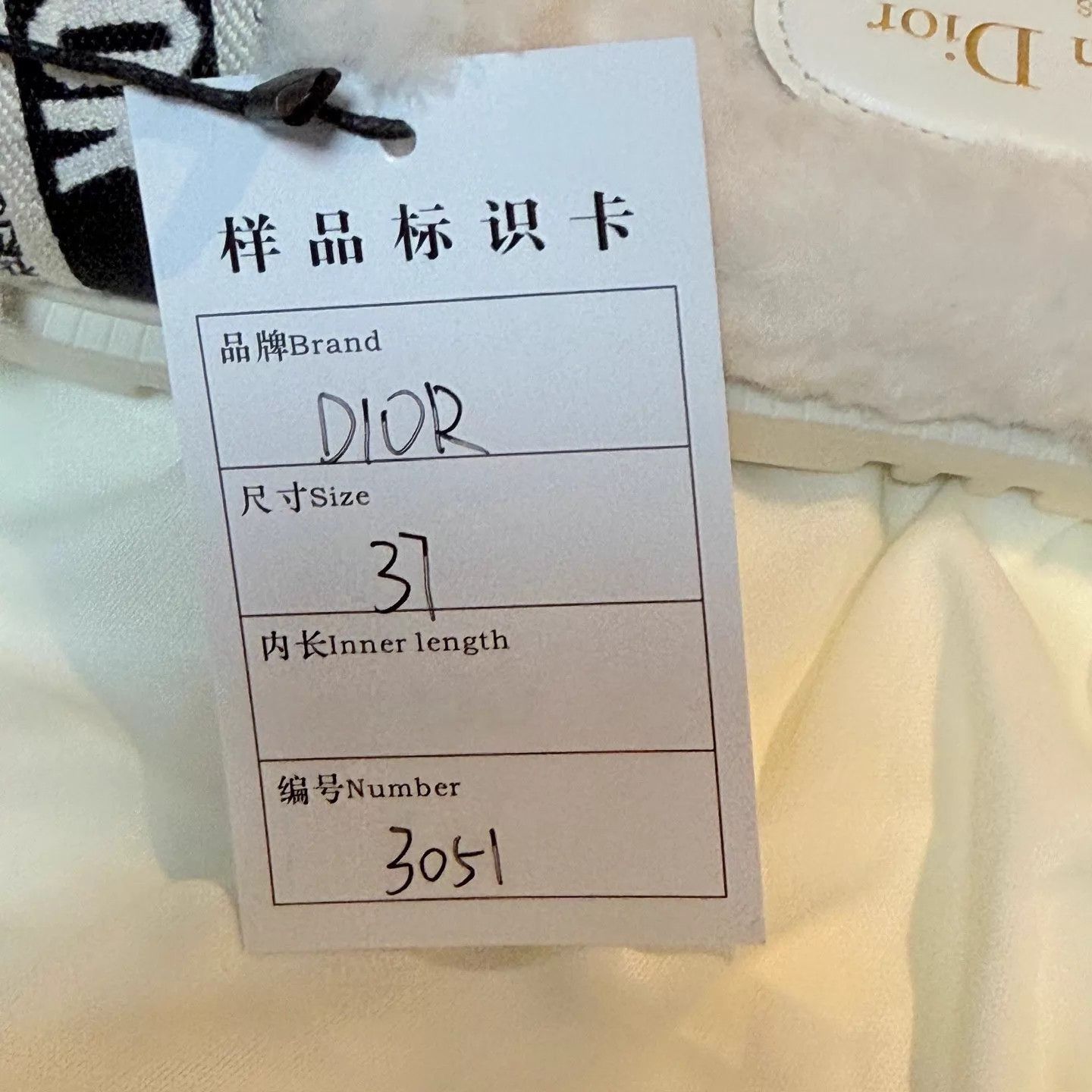 Dior Dior Black White Logo Embroidered Plush Slippers Size 37 Size US 6.5 / IT 36.5 - 9 Thumbnail