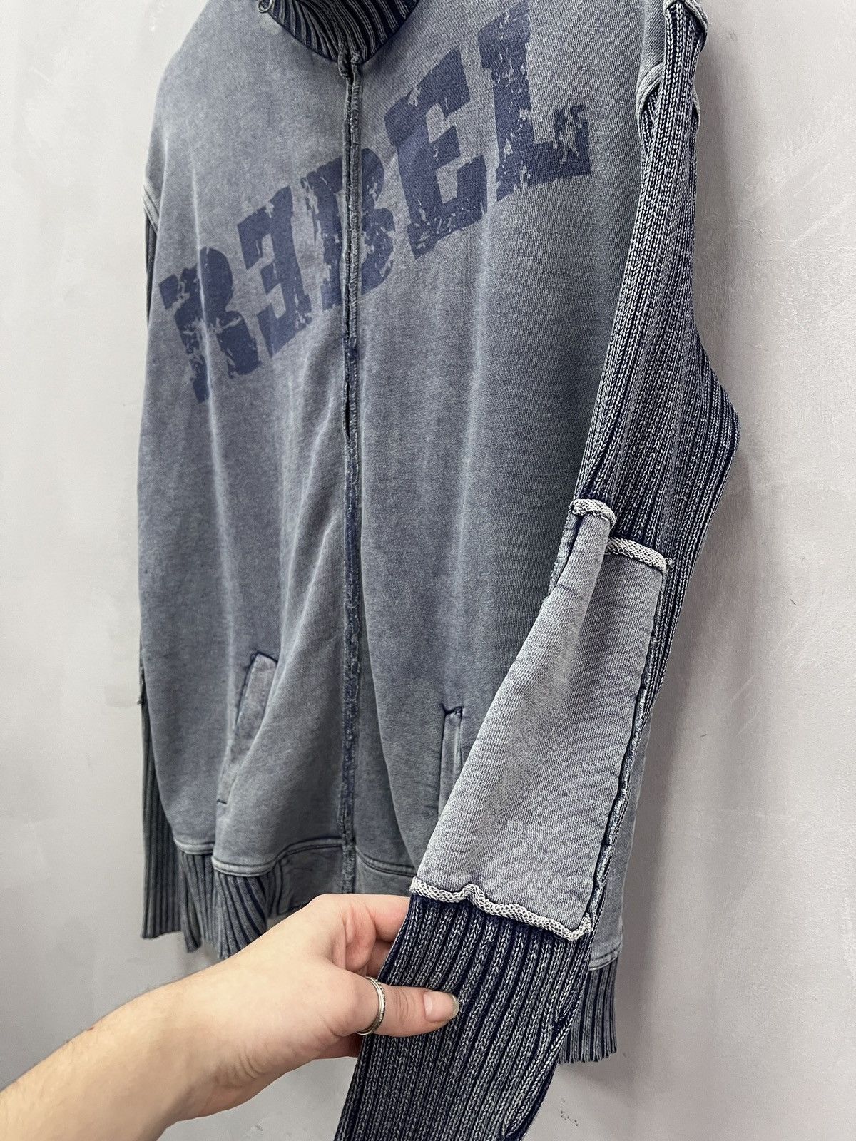 Diesel Diesel style washed zip sweater y2k style kapital japan Size US XL / EU 56 / 4 - 4 Thumbnail