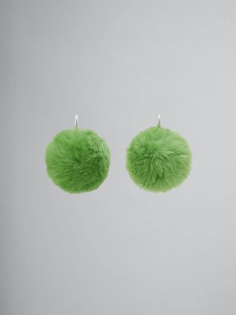 Marni oc11z0525 Size:OS/ Pom-Pom Earrings in Green Size ONE SIZE - 1 Preview