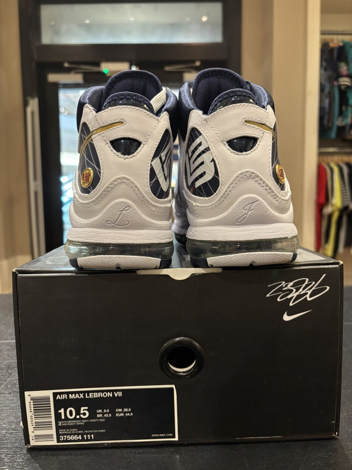 Nike Lebron 7 ‘White/Midnight Navy’ Size US 10.5 / EU 43-44 - 3 Thumbnail