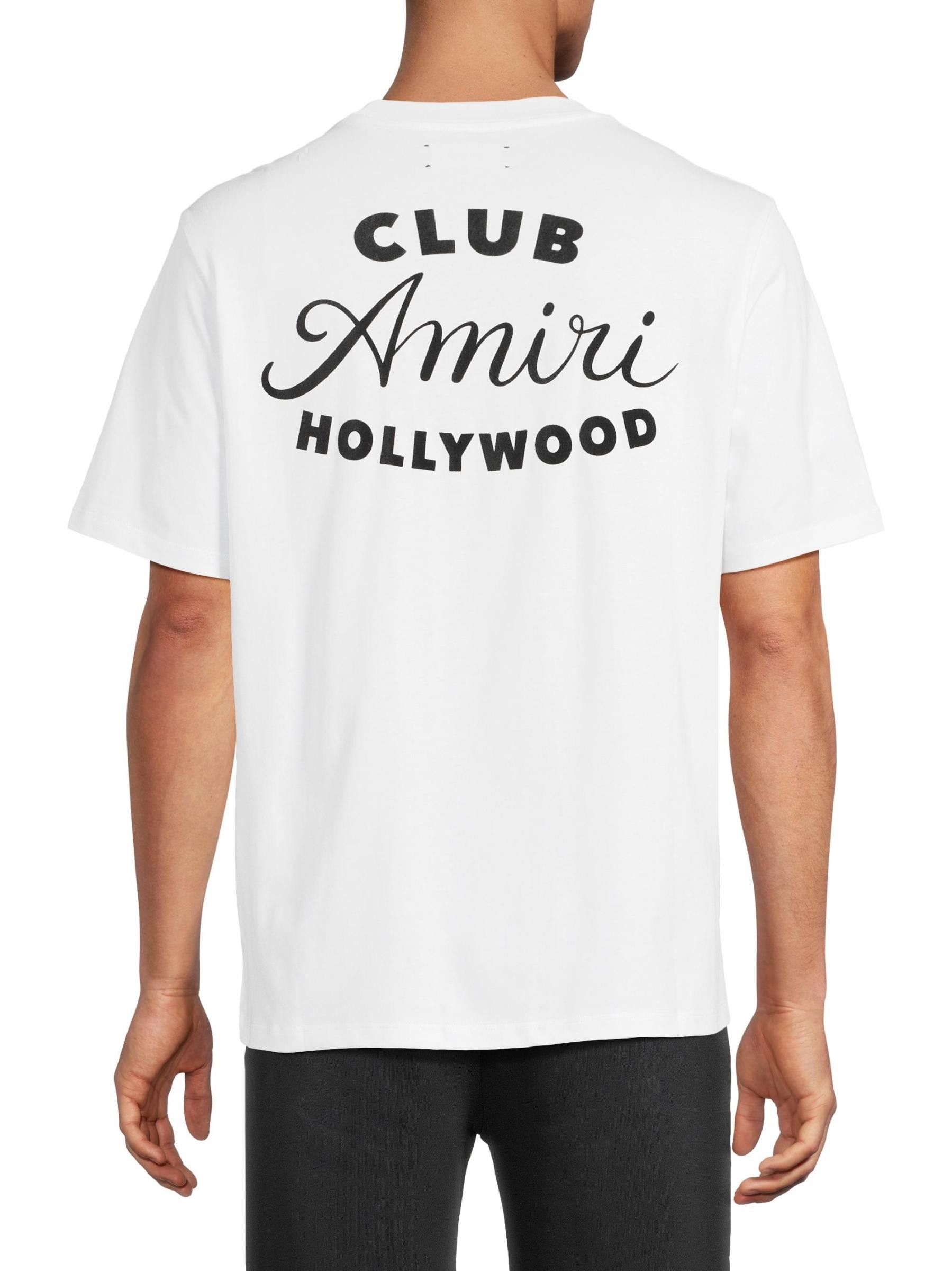 Amiri os11x1225 Club Cotton T-Shirt in White Size US S / EU 44-46 / 1 - 4 Thumbnail