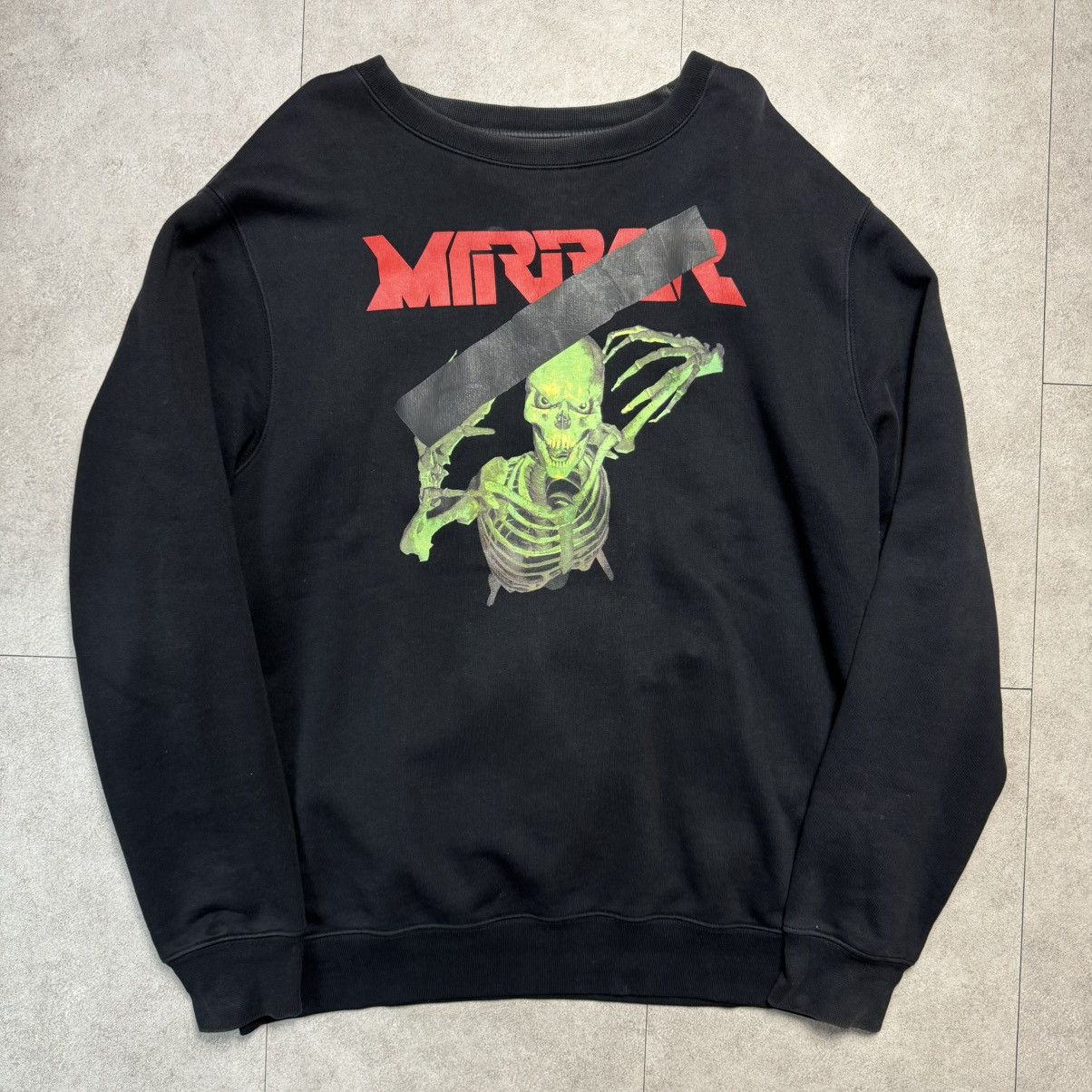 Off-White Off-White Mirror Skeleton Black Crewneck Size US M / EU 48-50 / 2 - 1 Thumbnail