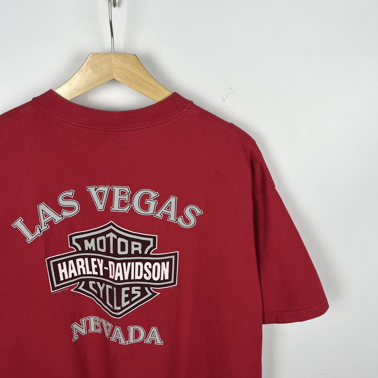 Harley Davidson Vintage Harley Davidson y2k Las Vegas big logo tee 1998 Size US XL / EU 56 / 4 - 12 Thumbnail
