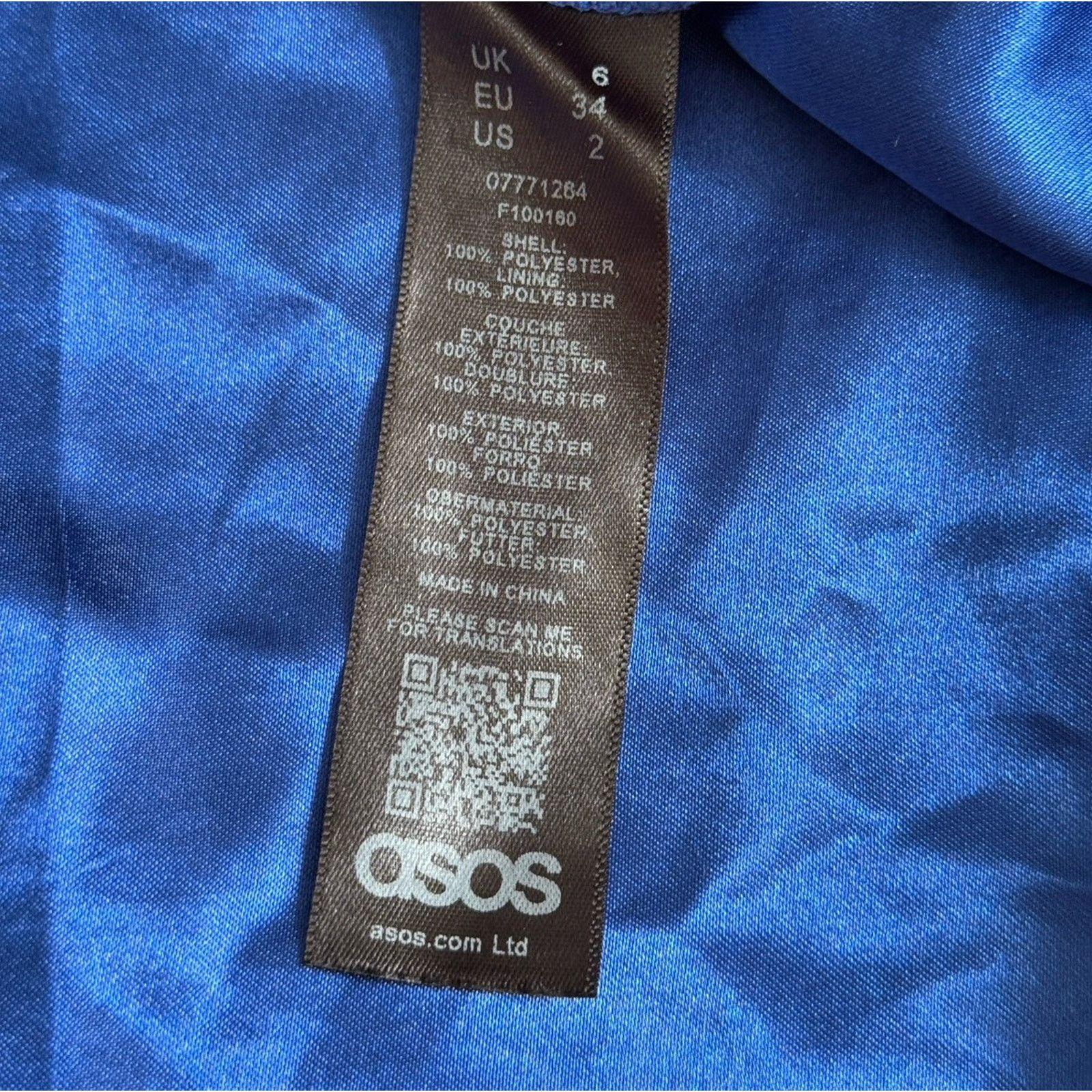 Asos ASOS Blue and Green Lace High Neck Mini Dress Women's Size 2 Size XS / US 0-2 / IT 36-38 - 6 Thumbnail